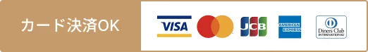 ご利用可能なクレジットカード:VISA、Mastercard、JCB、American Express、Diners Club